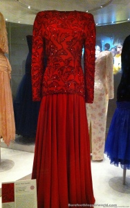 Dress worn by Queen Elizabeth shown at Kensington Palace
